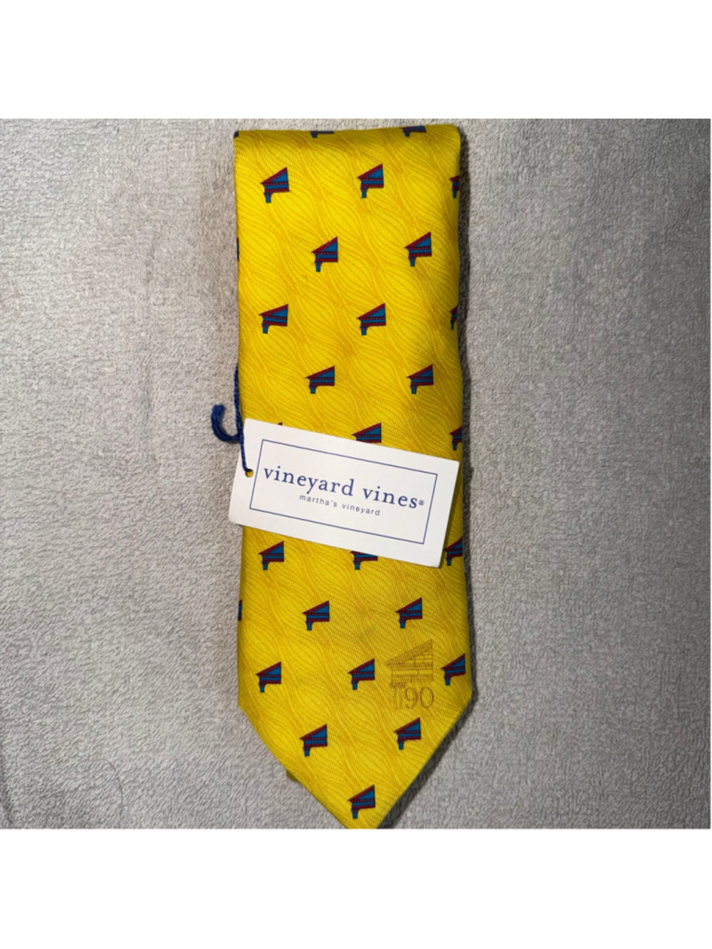 NWT Men’s Vineyard Vines Custom Collection Yellow Necktie Lawyer Firm New Jersey